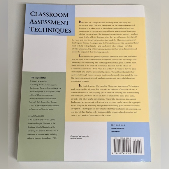 CLASSROOM ASSESSMENT TECHNIQUES A Handbook For College Teachers Paperback Book - Picture 6 of 8
